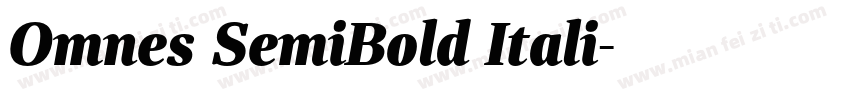 Omnes SemiBold Itali字体转换
